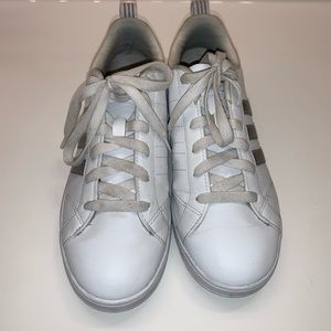 Adidas tennis shoes sneakers silver white